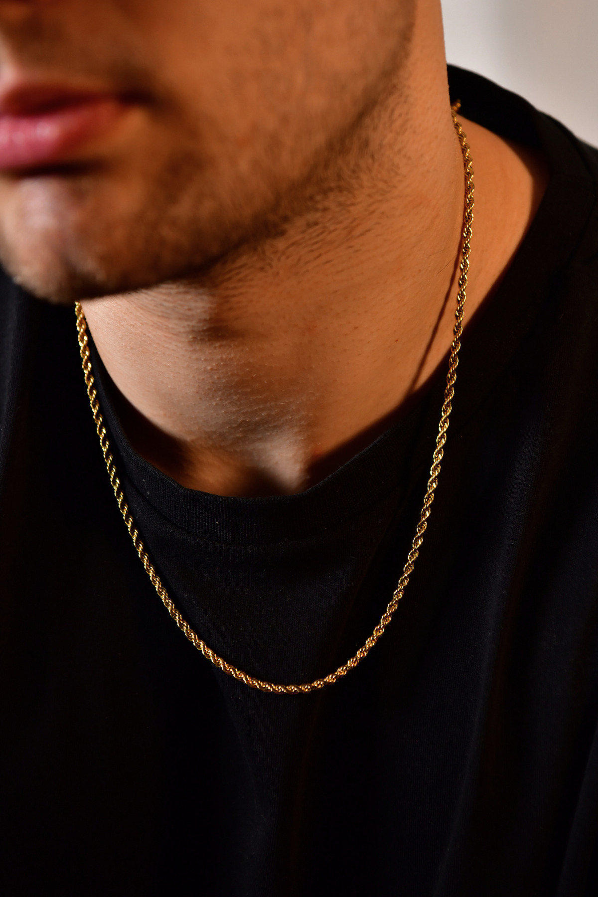 Burgu Model Unisex Çelik Zincir Kolye 3 Mm